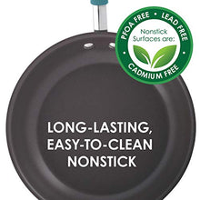 Load image into Gallery viewer, Rachael Ray Cucina Hard Anodized Nonstick Stir Fry Wok Pan with Lid, 11 Inch, Gray with Blue Handles
