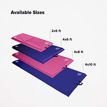 Load image into Gallery viewer, We Sell Mats 4 ft x 10 ft x 2 in Personal Fitness &amp; Exercise Mat, Lightweight and Folds for Carrying, Purple/Pink
