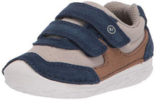 Load image into Gallery viewer, Stride Rite baby boys Soft Motion Mason Athletic Sneaker, Navy/Truffle, 4.5 Toddler US
