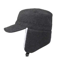 Load image into Gallery viewer, Home Prefer Mens Warm Winter Hats with Visor Windproof Earflap Skull Cap Military Cap Dark Gray
