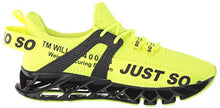 Load image into Gallery viewer, COKAFIL Mens Walking Shoes Running Athletic Fashion Tennis Blade Sneakers, E-s&amp;Green, 8.5
