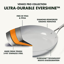 Load image into Gallery viewer, GreenPan Venice Pro Tri-Ply Stainless Steel Healthy Ceramic Nonstick 10" Frying Pan Skillet, PFAS-Free, Multi Clad, Induction, Dishwasher Safe, Oven Safe, Silver
