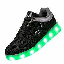 Load image into Gallery viewer, TOLLN Kids Boys Girls Breathable LED Light Up Flashing Sneakers for Children Shoes-9011-Black-38
