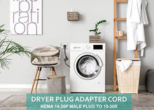 Load image into Gallery viewer, BOEEMI 4 Prong New Electric Dryer Plug Male to 3-Prong Old Dryer Receptacle Female Connector Adapter, NEMA 14-30P to 10-30R 4-Prong Dryer Outlet Adapter, 30A 125/250V 1.5FT, UL Compliant
