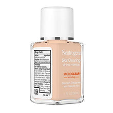 Load image into Gallery viewer, Neutrogena SkinClearing Oil-Free Acne and Blemish Fighting Liquid Foundation with Salicylic Acid Acne Medicine, Shine Controlling, for Acne Prone Skin, 100 Natural Tan, 1 fl. oz
