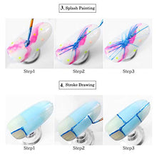 Load image into Gallery viewer, 6 Colors Spider Nail Gel Nail Polish UV/LED Gel Nail Art Wire Drawing Gel Graffiti Painting Gel Varnish with Painting Dotting Pen Gel Nail Polish DIY Design Tool
