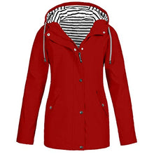 Load image into Gallery viewer, Women's Lightweight Raincoat Solid Rain Jacket Outdoor Waterproof Hooded Raincoat Active Outdoor Coat for Winter with Pockets
