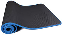 Load image into Gallery viewer, BalanceFrom GoFit All-Purpose 2/5-Inch (10mm) Extra Thick High Density Anti-Slip Exercise Pilates Yoga Mat with Carrying Strap, Blue &amp; Black
