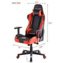 Load image into Gallery viewer, GTRACING Gaming Chair Racing Office Computer Game Chair Ergonomic Backrest and Seat Height Adjustment Recliner Swivel Rocker with Headrest and Lumbar Pillow E-Sports Chair Red
