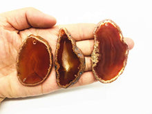 Load image into Gallery viewer, ShinyShaw 10 PCS Polished Agate Light Table Slices,Healing Crystals Geode Stones，Irregular Home Decoration Jewelry Making (Red)

