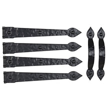 Load image into Gallery viewer, Household Essentials Hinge IT Premium Carriage House Handle &amp; Hinge 6 pc. Black Garage Door Magnet
