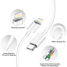 Load image into Gallery viewer, iPhone 13 12 Fast Charger [Apple MFi Certified] 20W PD USB C Wall Charger 2-Pack 6FT Fasting Charging Adapter Compatible with iPhone13/13Pro/12/12 Pro/11/11Pro/XS/Max/XR/X/8/8Plus,iPad
