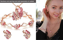 Load image into Gallery viewer, Leafael Wish Stone Link Charm Bracelet with Vintage Pink Birthstone Crystal for October, Rose Gold Plated, 7"+2"
