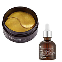 Load image into Gallery viewer, Snail Repair Intensive Ampoule &amp; Snail Gold Eye Gel Patches
