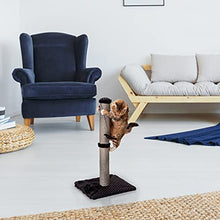 Load image into Gallery viewer, Max &amp; Marlow Cat Scratch Post 26" | Tall Cat Scratcher Post with Sisal Rope | Features Hanging &amp; Spring Toy | Great for All Indoor Cat Breeds &amp; Sizes
