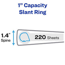Load image into Gallery viewer, Avery Heavy Duty View 3 Ring Binder,1" One Touch Slant Ring, Holds 8.5" x 11" Paper, 1 White Binder (79799)
