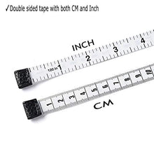 Load image into Gallery viewer, 3m/120" Tape Measure Body Measuring Tape for Body Cloth Tape Measure for Sewing Fabric Tailors Medical Measurements Tape Dual Sided Leather Tape Measure Retractable (Black, 1 Pack)
