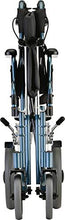 Load image into Gallery viewer, NOVA Bariatric Transport Chair with Locking Hand Brakes, Heavy Duty and Extra Wide Wheelchair with Removable &amp; Flip Up Arms for Easy Transfer, Anti-Tippers Included, 400 lb. Weight Capacity, Blue
