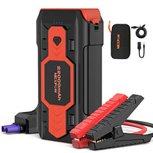 Load image into Gallery viewer, NEXPOW Battery Jump Starter 2500A 22000mAh Car Jump Starter (up to 8.0L Gas/8L Diesel Engines) 12V Car Battery Booster Pack with USB Quick Charge 3.0 and 4 LED Modes Red Blue Warning
