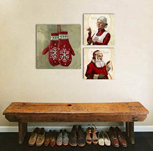 Load image into Gallery viewer, Darren Gygi Christmas Canvas Wall Art, Museum Quality Holiday Giclee Print, Gallery Wrapped, Handcrafted in The USA (5x5, Santa Claus)
