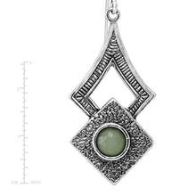 Load image into Gallery viewer, Silpada 'Aventurine Adventure' Double Diamond-Shaped Drop Earrings in Sterling Silver
