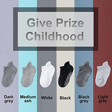 Load image into Gallery viewer, Baby Non Slip Grip Ankle Socks - Grip Crew Socks with Non Slip/Anti Skid Soles, 6 Pairs of Cotton Socks for Infants Toddlers(1-3 years)
