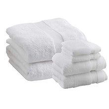 Load image into Gallery viewer, Charisma Hygro Cotton Towels Bundle | Includes: 2 Luxury Bath Sheet Towels, 2 Hand Towels &amp; 2 Washcloths | Quality, Ultra Soft Towel Set | 6 Pieces (White)
