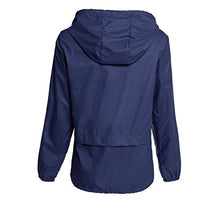 Load image into Gallery viewer, Hount Women's Lightweight Hooded Raincoat Waterproof Packable Windbreaker Jacket (L, Navy Blue)
