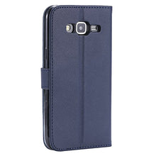 Load image into Gallery viewer, Leather Wallet Phone Case for Samsung Galaxy J3 V/J 3 2016/J36V/Sky/Express Prime/Amp Prime with Credit Card Holder Slot Kickstand Cover and Cell Accessories Glaxay Sol J3V J36 J320V J320A Cases Blue
