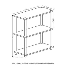 Load image into Gallery viewer, Furinno Turn-N-Tube 3-Tier Compact Multipurpose Shelf Display Rack, Sonoma Oak/White
