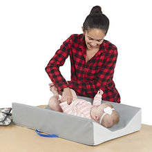 Load image into Gallery viewer, FDP SoftScape Ultra-Soft Daycare Baby and Infant Contoured Changing Pad, Non-Slip Bottom, Built-in Handle Easy to Transport Travel - Gray TopLight Gray
