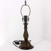 Load image into Gallery viewer, Tiffany Lamp W12H18 Inch Blue Purple Baroque Style Stained Glass Lavender Lampshade Lighting Antique Base for Living Room Bedroom Bedside Desk Table Lamp S003C WERFACTORY
