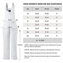 Load image into Gallery viewer, HISEA Women's Snow Bibs Insulated Bib Overalls Water Resistant Ski Bibs Windproof Ski Pants Breathable Snowsuit White
