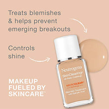 Load image into Gallery viewer, Neutrogena SkinClearing Oil-Free Acne and Blemish Fighting Liquid Foundation with Salicylic Acid Acne Medicine, Shine Controlling, for Acne Prone Skin, 100 Natural Tan, 1 fl. oz
