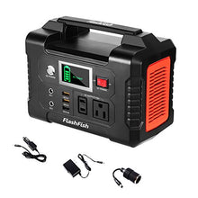 Load image into Gallery viewer, 200W Portable Power Station, FlashFish 40800mAh Solar Generator with 110V AC Outlet/2 DC Ports/3 USB Ports, Backup Battery Pack Power Supply for CPAP Outdoor Advanture Load Trip Camping Emergency.
