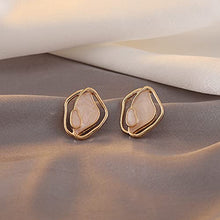 Load image into Gallery viewer, The 14K Gold Plating Simple Geometric Personality All-occasions Style Fashion Trend Earrings with S925 Silver Post for Girl/Boys Gifts Valentines/Birthday/ Anniversary / Mother’s Day
