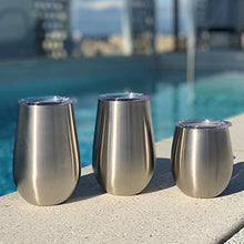 Load image into Gallery viewer, Stainless Vacuum Insulated Wine Tumbler with Lid - 8oz Wine Glass (2)
