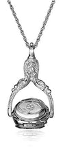 Load image into Gallery viewer, 1928 Jewelry Silver-Tone Rotating Trio Locket Necklace, 30"
