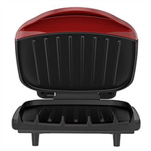 Load image into Gallery viewer, George Foreman 2-Serving Classic Plate Electric Indoor Grill and Panini Press, Red, GR10RM,5.6 x 10 x 9.2"
