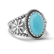 Load image into Gallery viewer, American West Sterling Silver Turquoise Gemstone Ring Size 9
