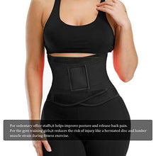 Load image into Gallery viewer, VENUZOR Waist Trainer Belt for Women - Waist Cincher Trimmer - Slimming Body Shaper Belt - Sport Girdle Belt (UP Graded) (Z1-Black, S)
