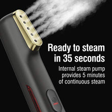 Load image into Gallery viewer, CHI Steam Handheld Garment Steamer for Clothes, Fabric and Drapes, 5 Minutes of Continuous Steam, Portable Wrinkle-Remover for Home and Travel, Black (11580)
