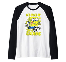 Load image into Gallery viewer, Mademark x SpongeBob SquarePants - SpongeBob Kickin It In 3rd Grade School Football Soccer Gift Raglan Baseball Tee
