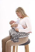 Load image into Gallery viewer, My Brest Friend Original Nursing Posture Pillow, Grey Flowing Fans
