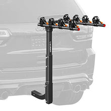 Load image into Gallery viewer, IKURAM 4 Bike Rack Bicycle Carrier Racks Hitch Mount Double Foldable Rack for Cars, Trucks, SUV's and minivans with a 2" Hitch Receiver
