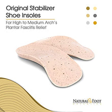 Load image into Gallery viewer, Natural Foot Orthotics Original Stabilizer for Medium to High Arches – Arch Support Shoe Insoles/Inserts for Plantar Fasciitis Relief | Good for Feet, Legs, Back, Heel &amp; Joint Pain | Made in USA
