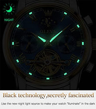 Load image into Gallery viewer, OLEVS White Men's Automatic Mechanical Watches Luxury Dress Waterproof Self Winding Moon Phase Chronograph Stainless Steel Luminous Date Tourbillon Wristwatch for Men

