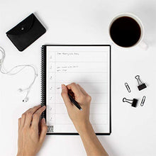 Load image into Gallery viewer, Rocketbook Fusion Smart Reusable Notebook - Calendar, To-Do Lists, and Note Template Pages with 1 Pilot Frixion Pen &amp; 1 Microfiber Cloth Included - Infinity Black Cover, Letter Size (8.5" x 11")

