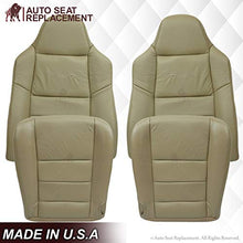 Load image into Gallery viewer, Auto Seat Replacement 2003 2004 2005 2006 2007 Ford F250 F350 Lariat Crew Cab Leather Seat Cover Replacement, F250 Leather Seat Cover, (Driver and Passenger (2 Bottom &amp; 2 Top), Medium Parchment (Tan))
