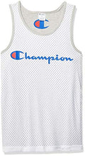 Load image into Gallery viewer, Champion Men's Reversible Mesh Tank, White/Oxford Grey 549922, Medium
